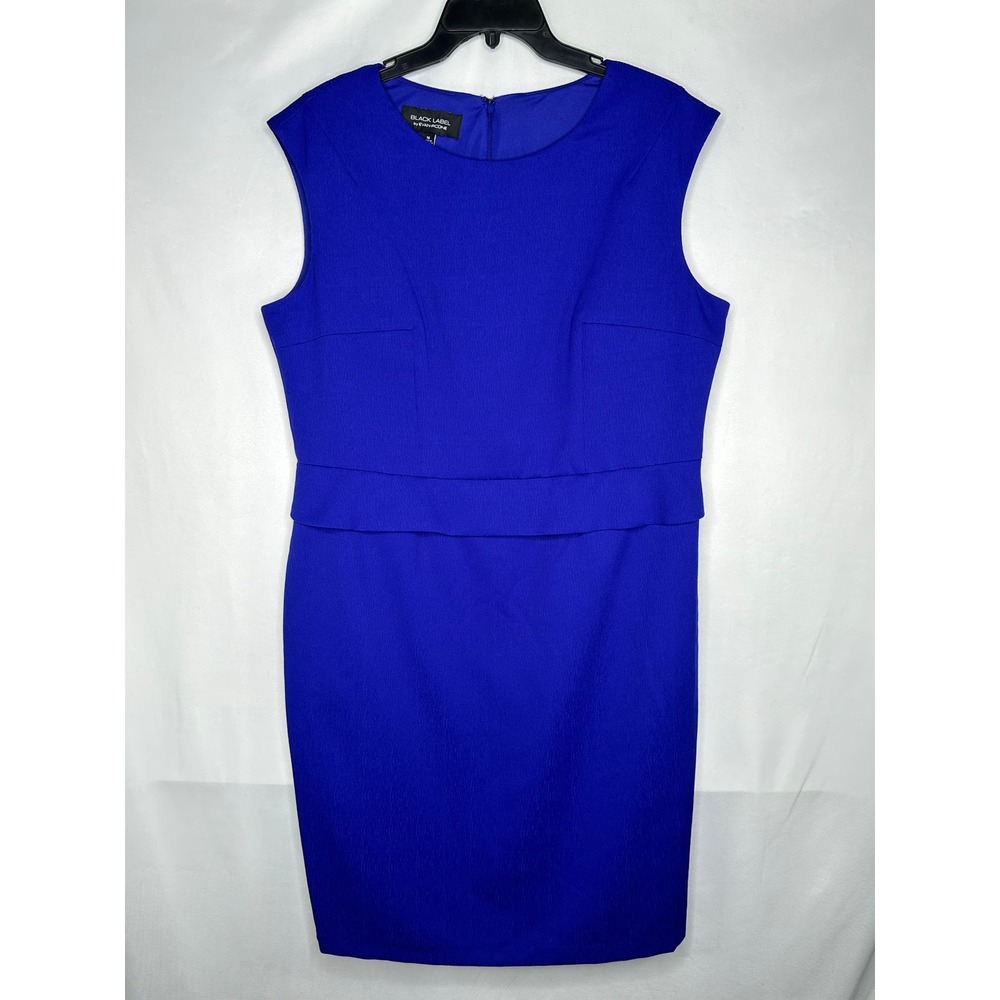 Black Label by Evan-Picone Royal Blue Sleeveless Sheath Dress  ProfessionalSz 16